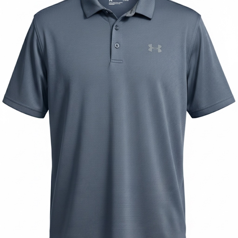 Under Armour Men's Steel Blue Tech Polo Shirt Golf Size Large